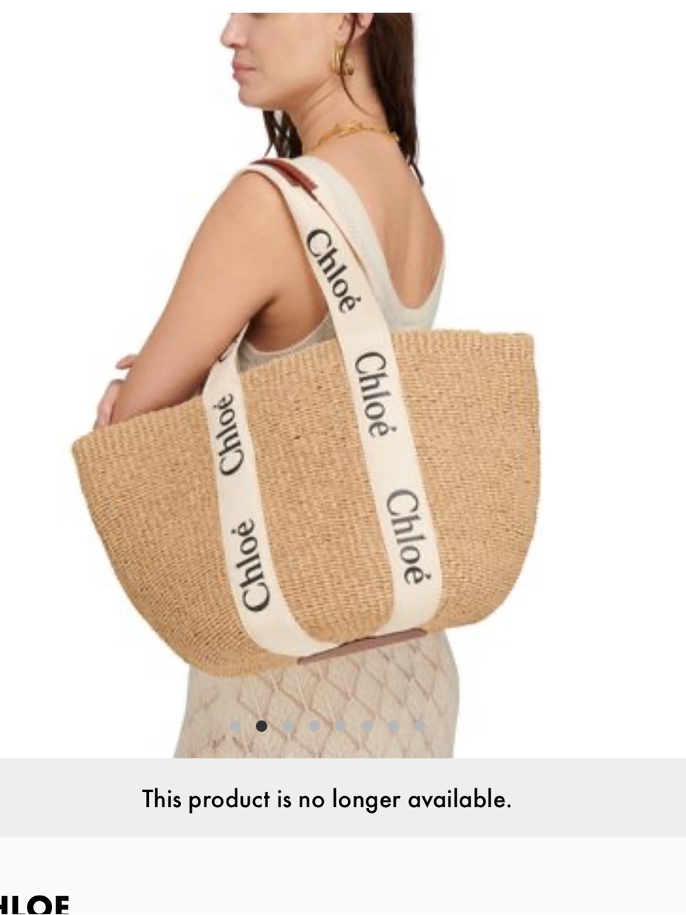 Chloe woven raffia beach bag - Picture 10 of 10